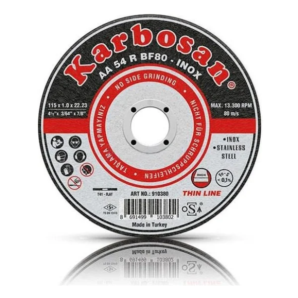 Karbosan 910400 125x1x22.23 Mm Aa 54 R Bf80 Inox Kesici Disk - Görsel 2
