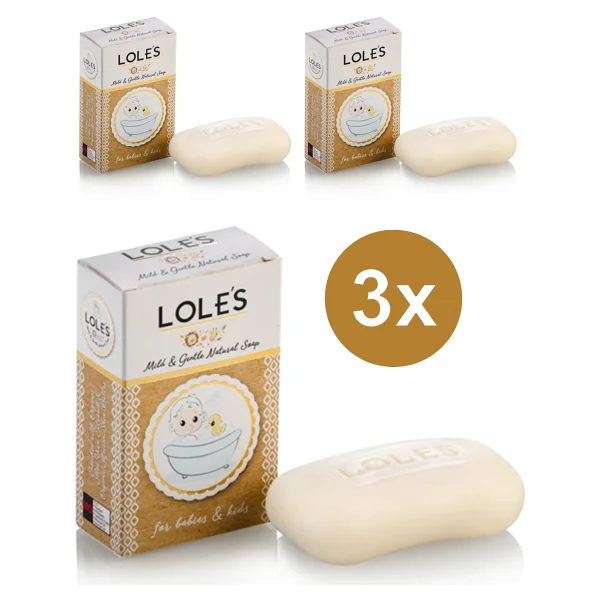 Lole's Premium Bebek Sabunu Doğal Malzemelerle Üretilmiş 3 X 100 Gr Bebekler İçin - Görsel 8