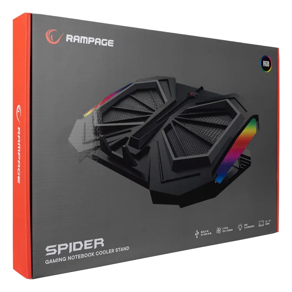 Rampage Ad-Rc11 Spider RGB 15-17" Laptop Soğutucu - Görsel 7