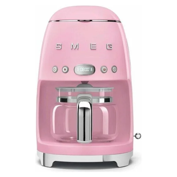 Smeg Pembe Filtre Kahve Makinesi 1 Fincan Kapasiteli Cam Hazne İle Otomatik Kapanma Özelliği - Görsel 10