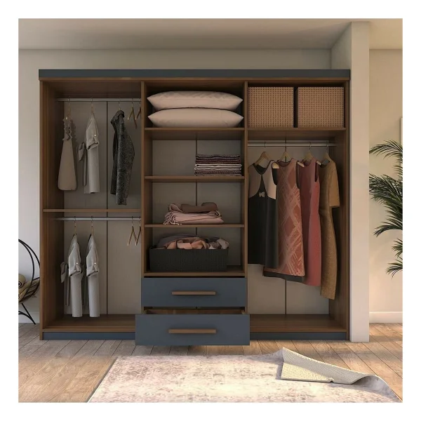 Metalia Armina Lüx Gm 820 Aynalı 2 Çekmeceli 6 Kapaklı Gardırop - Görsel 3