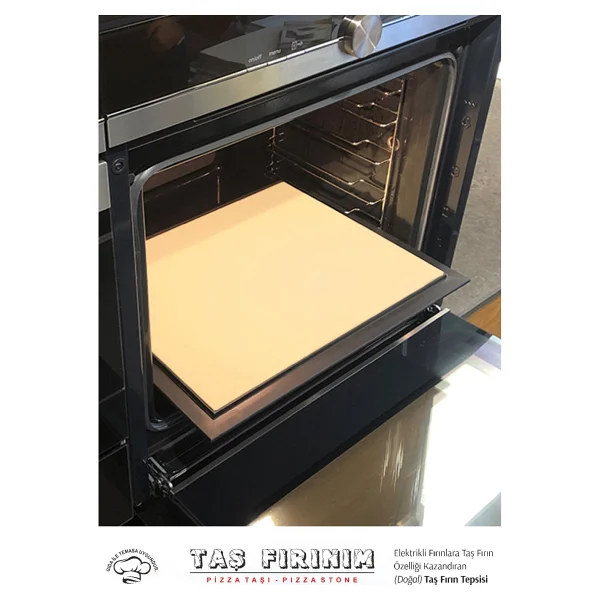 Taş Fırınım Fırın Taşı Pizza Stone Taş Fırın Tepsisi Ekmek Pide Lahmacun Fırın - Görsel 8