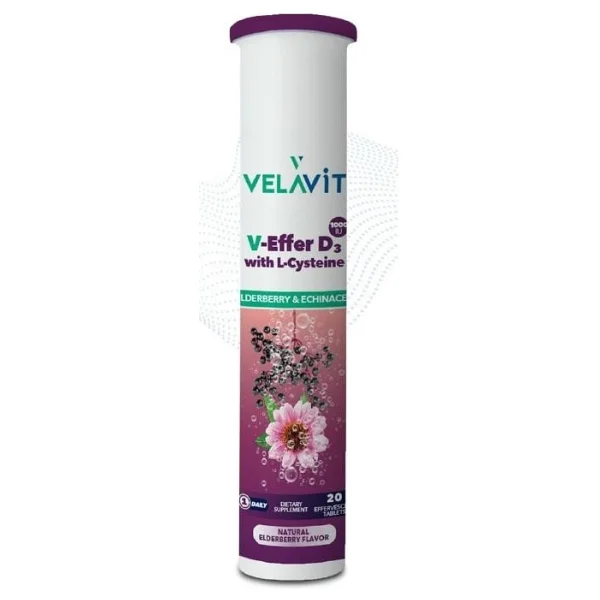 Velavit V-Effer D3 With L-Cysteine 20 Efervesan Tablet - Görsel 3