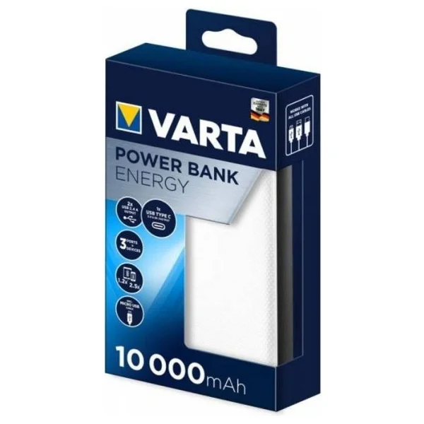 Varta 10000 mAh Energy Powerbank - Beyaz - Görsel 2