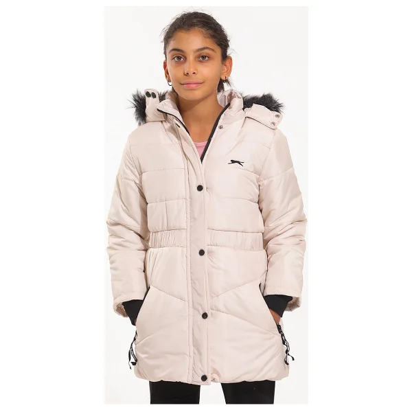 Slazenger Candy New Kapüşonlu Kürklü Kız Çocuk Şişme Mont - Görsel 6