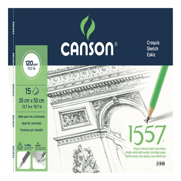 Canson 1557 35x50 180 Gr 15 Yaprak Resim Defteri - Görsel 3