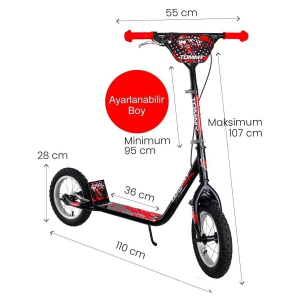 Tommybaby İkon 2 Tekerlekli Çocuk Scooter - Görsel 5