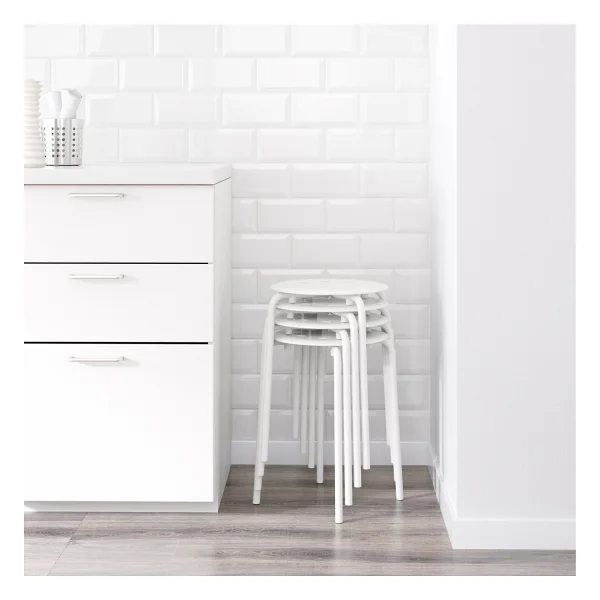 Ikea Marius Tabure Beyaz - Görsel 4