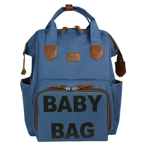 Stylo Monaco Baby Bag Baskılı Anne Bebek Bakım Sırt Çantası - Görsel 8