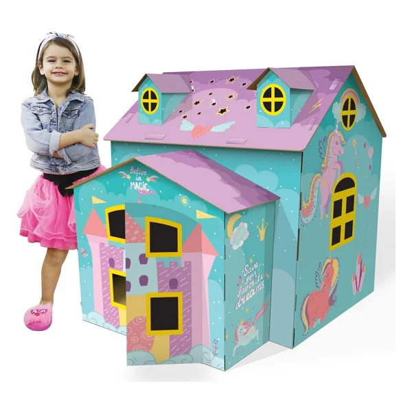 Arnas Toys 5036 Unicorn Dream House 3d Maket Karton Oyun Evi - Görsel 2