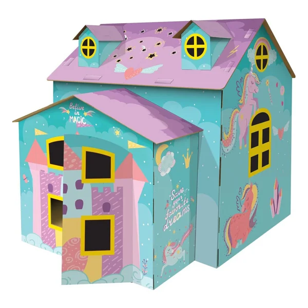 Arnas Toys 5036 Unicorn Dream House 3d Maket Karton Oyun Evi - Görsel 3
