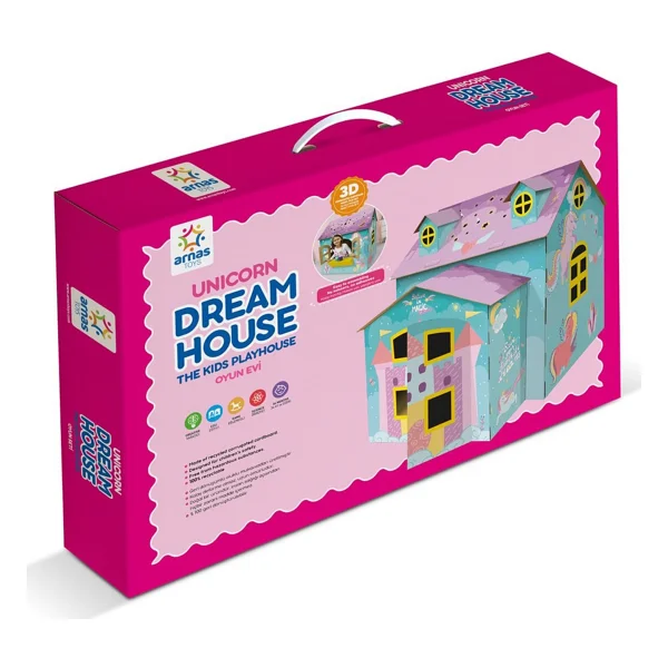 Arnas Toys 5036 Unicorn Dream House 3d Maket Karton Oyun Evi - Görsel 5