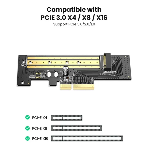 Ugreen Pcıe 3.0 M.2 Nvme Ve Ngff Okuyucu Adaptör Kartı - Görsel 2
