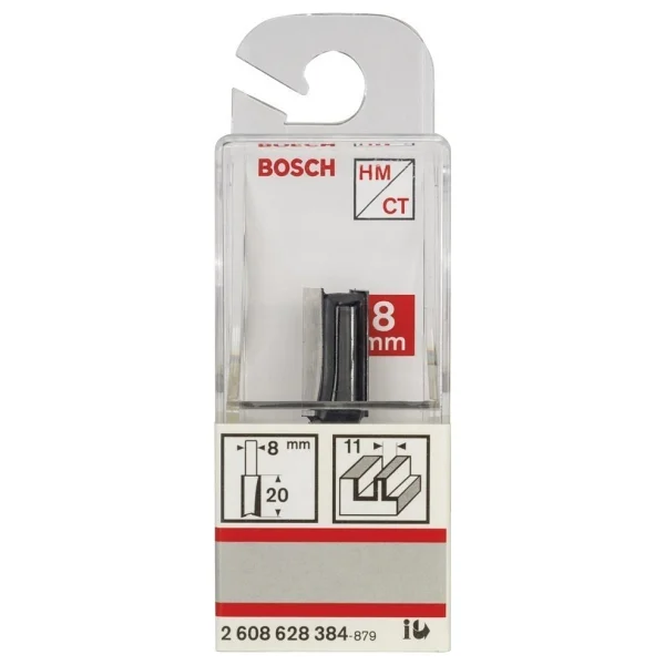 Bosch Standard W Çift Oluk Düz Freze 8x11x51mm 2608628384 - Görsel 2