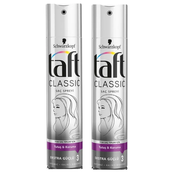 Taft Classic Ekstra Güçlü 250 ml 2 Adet Saç Spreyi - Görsel 2