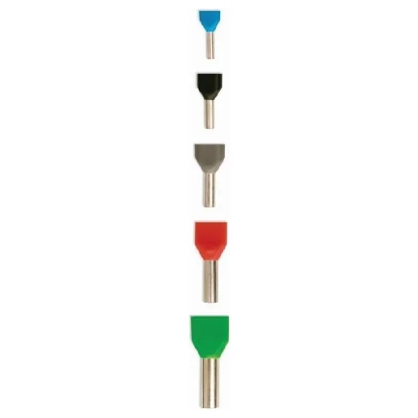 Isiso Te2510 8 Mm Gri Izoleli Çift Girişli Yüksük - 10 Adet - Renk - Renkli - Görsel 2