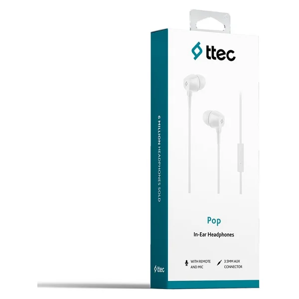 Ttec Pop 2KMM13B Beyaz Mikrofonlu Kulak İçi Kulaklık
