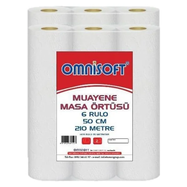 Omnisoft 6 Koli Muayene Masa Sedye Örtüsü Laminesiz 36 Rulo - Görsel 3