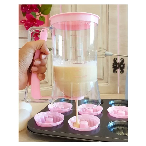 Mim Life Hamur Porsiyonlayıcı Hamur Dağıtıcı Cupcake Pratik Ölçülü Akıtma Krema Hamur Puding Krep Cupcakes Pankek Browni - Görsel 2