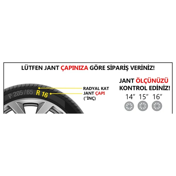 Fiat Linea Jant Kapağı 15 İnç 4 Adet Kırılmaz - Görsel 4