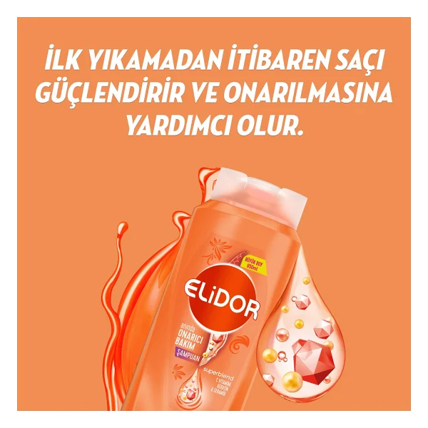 Elidor Superblend Anında Onarıcı Bakım Şampuan 650 Ml + Saç Kremi 200 Ml - Görsel 4