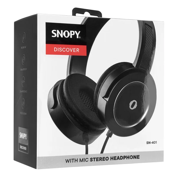 Snopy Discover Sn-401 Gri Kablolu Kulak Üstü Kulaklık - Görsel 5