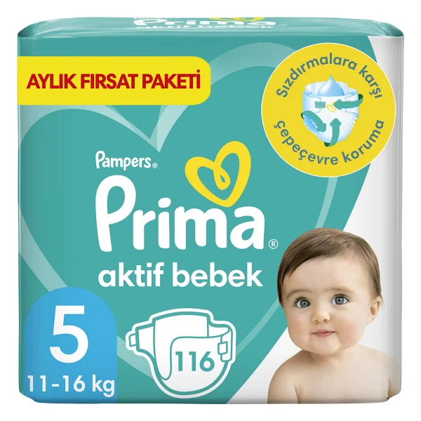 Prima Aktif 6 Numara Extra Large 76'lı Bebek Bezi - Görsel 10