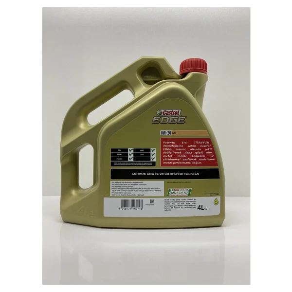 Castrol Edge 0w-20 Ll Iv 4 Lt Motor Yağı - Görsel 2