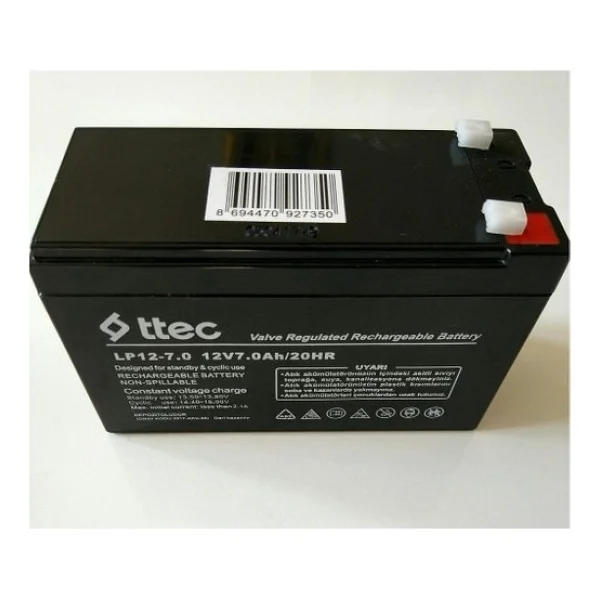 Ttec 12v 7ah Ups Güç Kaynağı Alarm Aküsü - Görsel 2