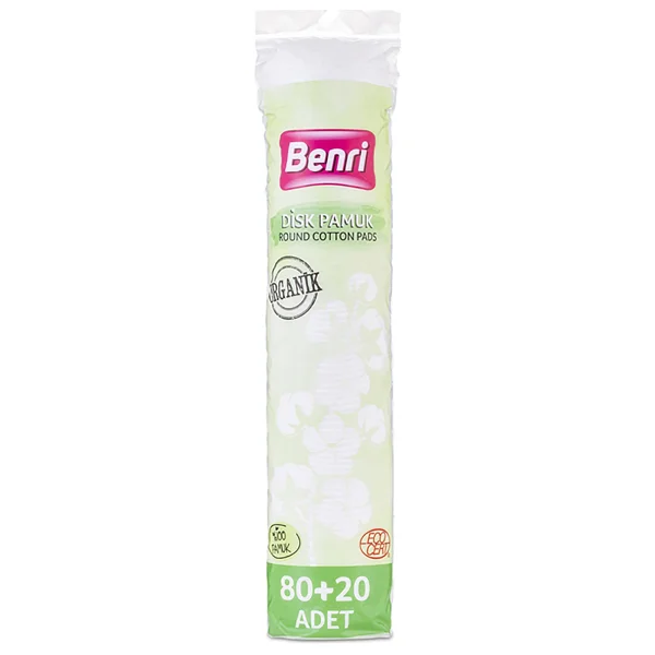 Benri Organik Makyaj Temizleme Pamuğu 80+20 Adet - Görsel 2