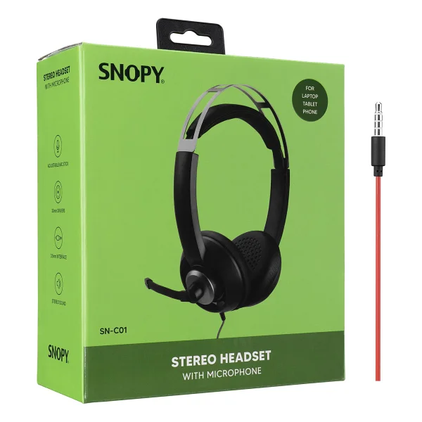 Snopy Sn-C01 Kablolu Kulak Üstü Kulaklık - Görsel 5