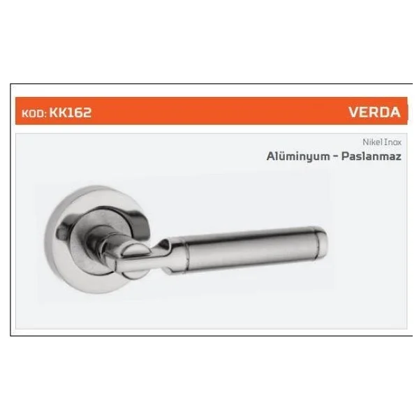 Nobel Kapı Kolu Rozetli Verda Wc Nikel Inox - Görsel 2