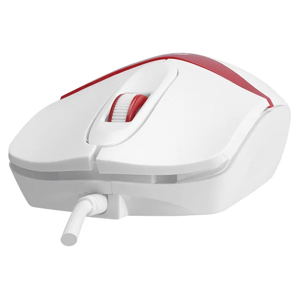 Everest Sm-220 Beyaz-Kırmızı Optik Kablolu Mouse - Görsel 3