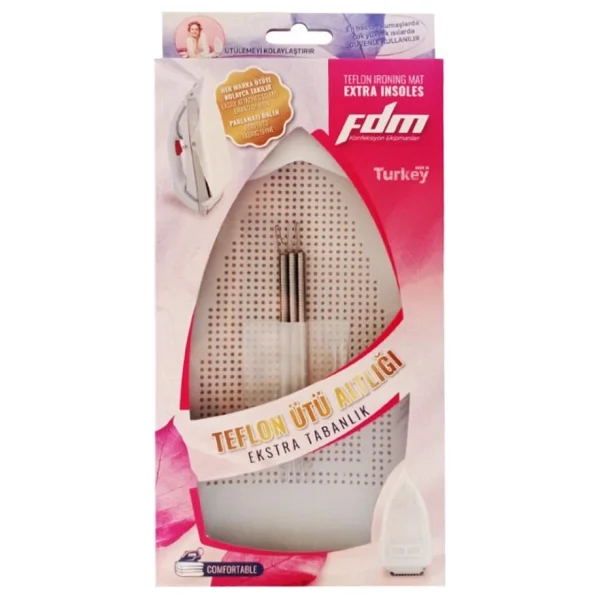 Fdm Ev Tipi Parlatmaz Ütü Altlığı Teflon Ütü Taban Aparatı Yaylı Bağlantılı Tüm Ev Tipi Ütülere Uyumlu - Görsel 6