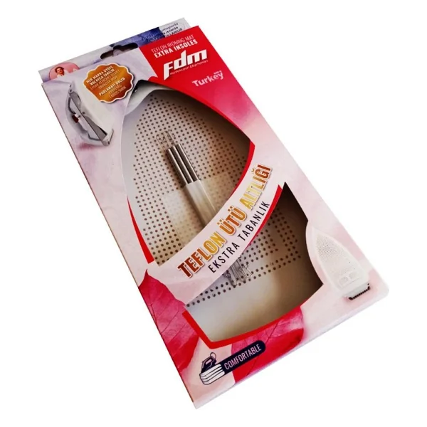 Fdm Ev Tipi Parlatmaz Ütü Altlığı Teflon Ütü Taban Aparatı Yaylı Bağlantılı Tüm Ev Tipi Ütülere Uyumlu - Görsel 4