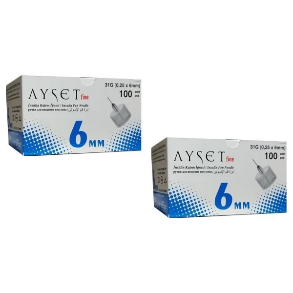 Ayset Fine 31g (0,25 X 6mm) Insülin Kalem Iğnesi 200 Adet - Görsel 2
