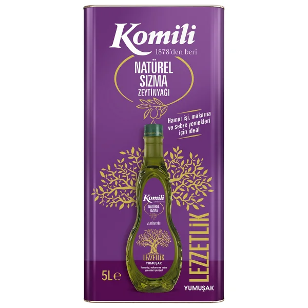Komili Ege Lezzetlik Yumuşak Natürel Sızma Zeytinyağı 5 Lt - Görsel 5