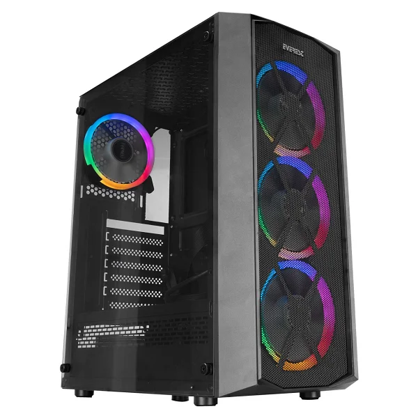 Everest FLAT MESH Rainbow Fanlı ATX Oyuncu Kasası