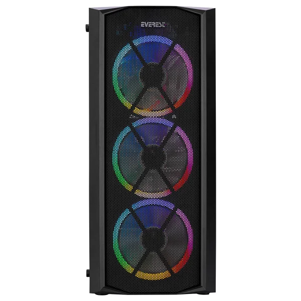 Everest Flat Mesh Rainbow Fanlı Atx Oyuncu Kasası - Görsel 2