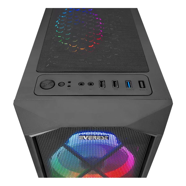 Everest Flat Mesh Rainbow Fanlı Atx Oyuncu Kasası - Görsel 5