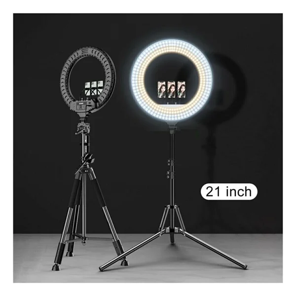 Yussraw Mega Boy 21 Inç Ring Light Youtuber Makyaj Güzellik Merkezi Kuaför Kit Çantalı Ve Kumandalı Işık