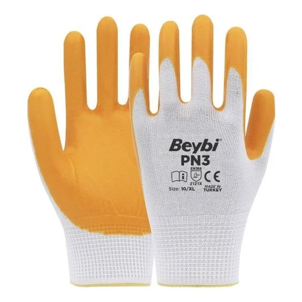 Beybi Pn3 Polyester Örme Nitril İş Eldiveni 12 Çift - Görsel 8