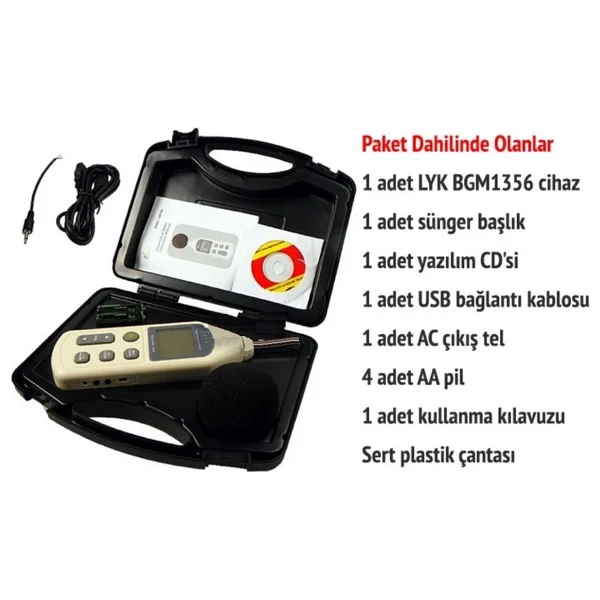 Lyk Bgm1356 Desibel Ölçüm Ve Kayıt Cihazı - Görsel 5