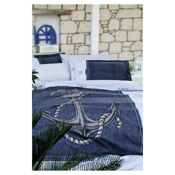 Özdilek Anchor Denim Çift Kişilik Pike Takımı