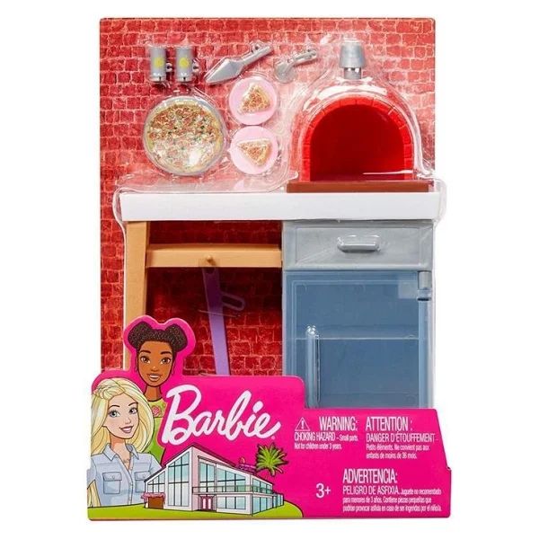 Barbie Nin Ev Dışı Dekorasyon Aksesuarları Taş Fırın Seti Fxg39 - Görsel 2