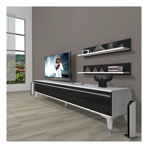 Decoraktiv Eko 4 Mdf Std Silver TV Ünitesi - Görsel 3