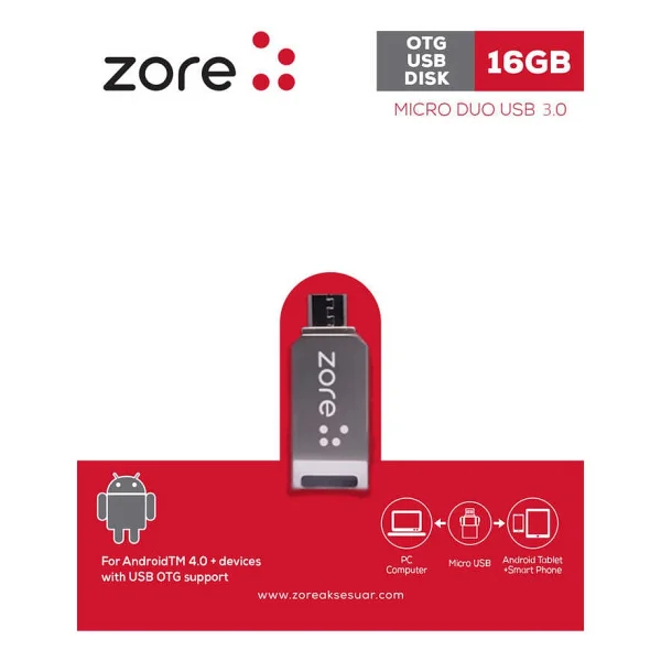 Zore Micro Metal Otg 16 GB Flash Bellek - Görsel 2