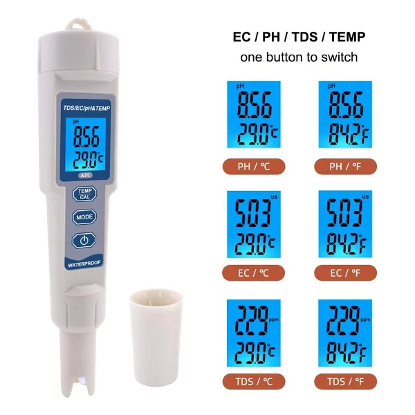 Aek-Tech Ph-3508 4'ü 1 Arada Ph Metre Tds Ec Ve Sıcaklık Ölçer - Görsel 3