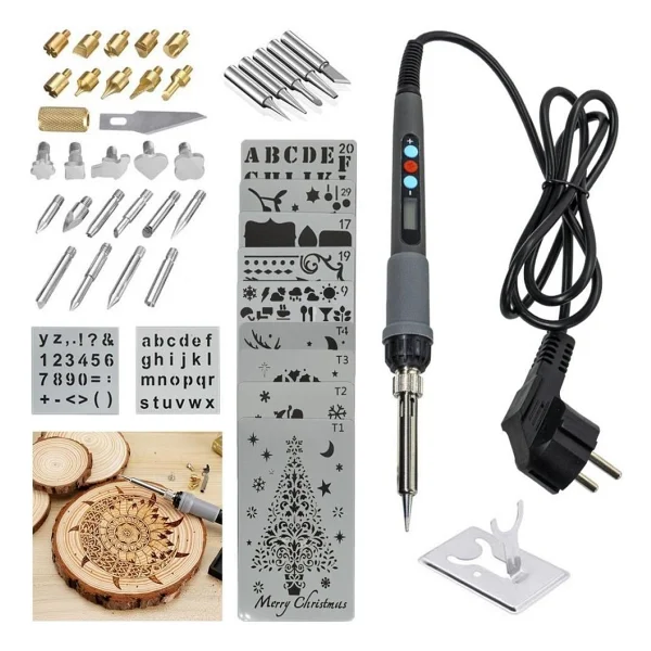 Rox Wood 0143 Pro Ahşap Yakma ve Hobi Seti 60 Watt - 46 Parça - Yok
