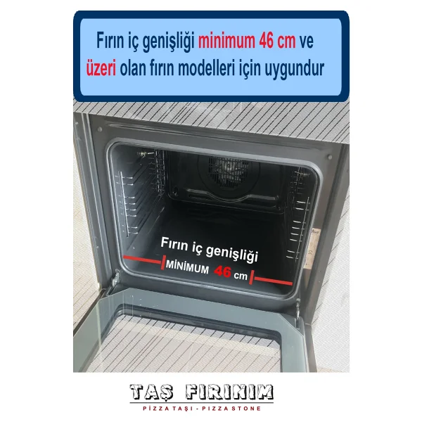 Taş Fırınım Fırın Taşı Pizza Stone Taş Fırın Tepsisi Ekmek Pide Lahmacun Fırın - Görsel 3